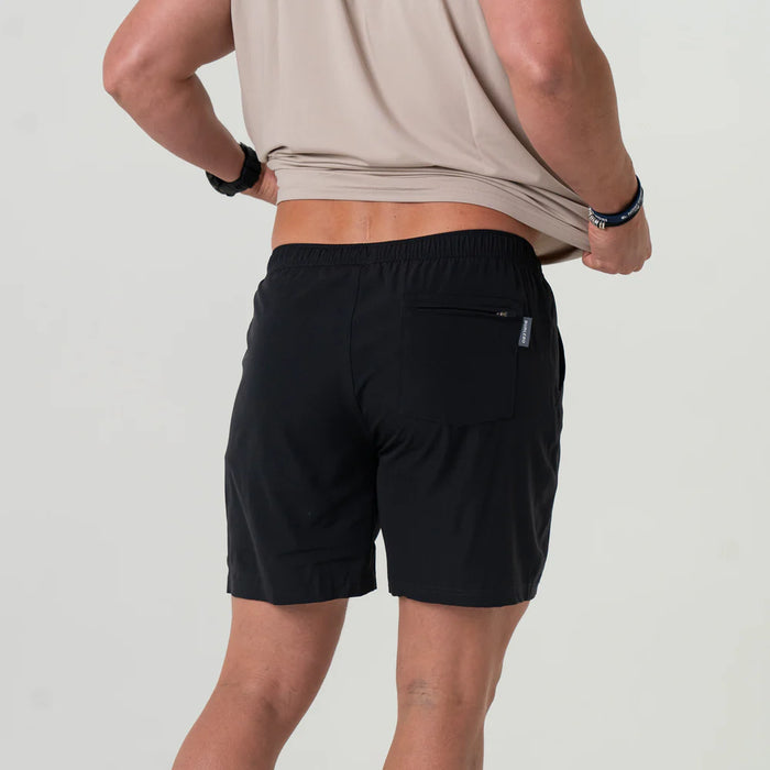Men's Burlebo Heather Black Athletic Shorts with Retro Duck Camo Liner- Available in Different Inseam Sizes!