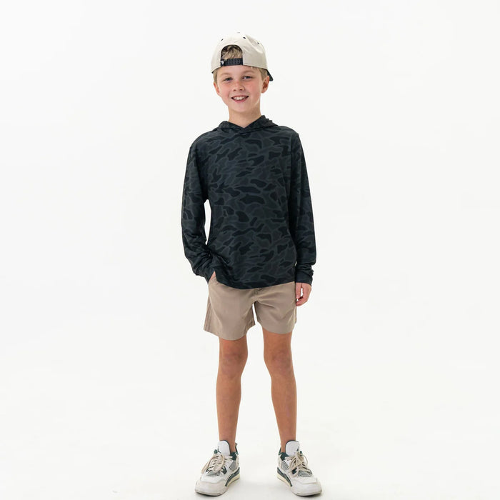 Youth & Toddler Performance Hoodie – Black Camo by Burlebo