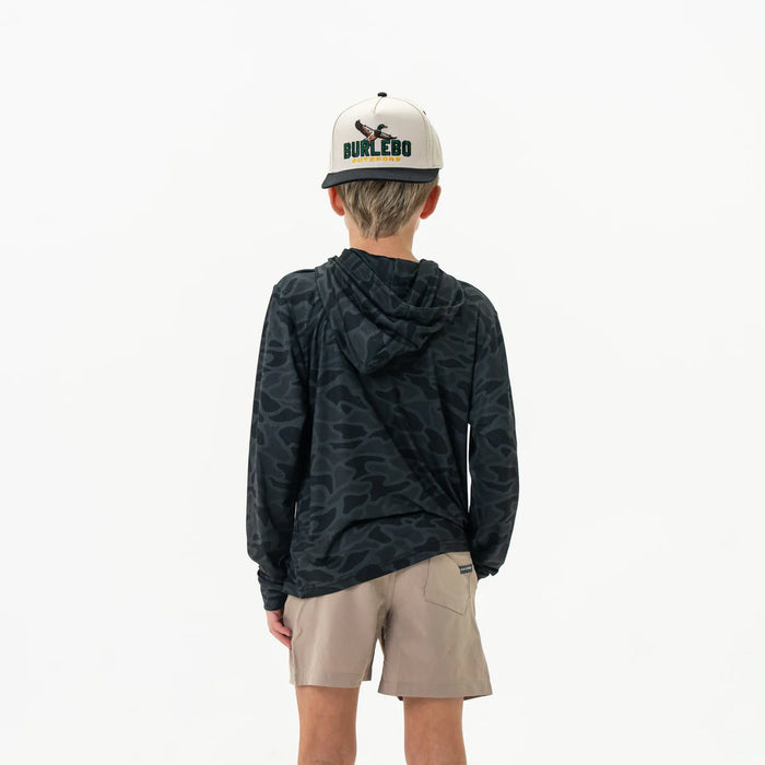 Youth & Toddler Performance Hoodie – Black Camo by Burlebo
