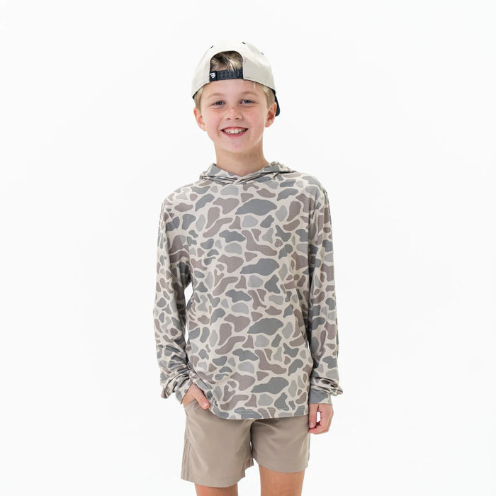 Youth  & Toddler Performance Hoodie – Classic Deer Camo by Burlebo