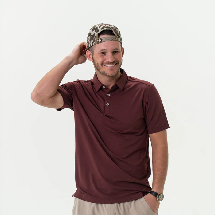 Heather Maroon Performance Polo