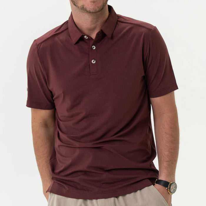 Heather Maroon Performance Polo