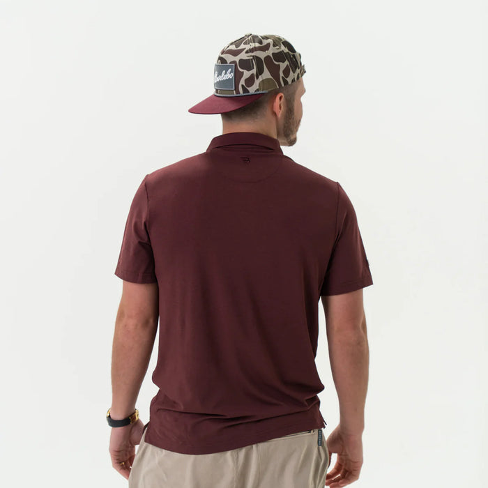 Heather Maroon Performance Polo