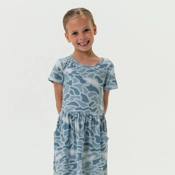 Youth & Toddler Moxie Dress – Seaside Camo by Burlebo