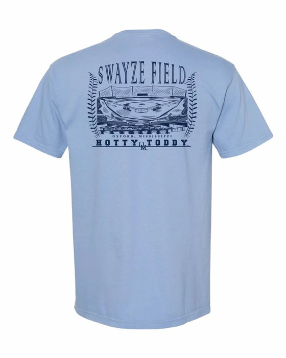 Ole Miss Swayze Field Washed Denim Tee- Available in 6 Sizes!