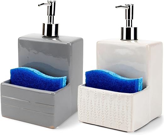 Stoneware sponge/soap holder