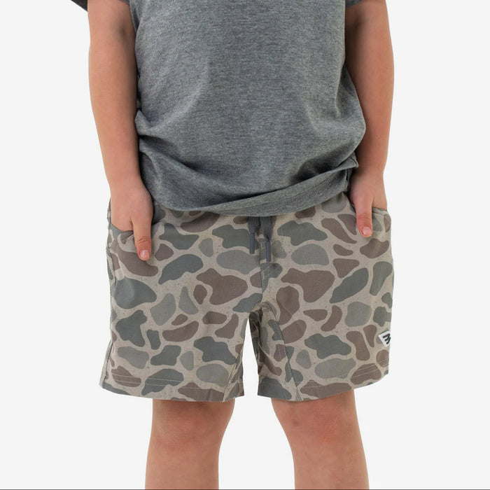 Youth & Toddler Athletic Shorts – Classic Deer Camo – by Burlebo