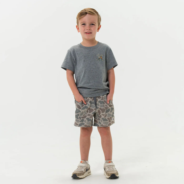 Youth & Toddler Athletic Shorts – Classic Deer Camo – by Burlebo