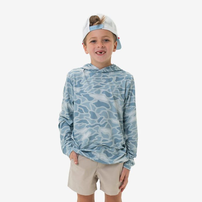 Youth & Toddler Performance Hoodie – Seaside Camo by Burlebo