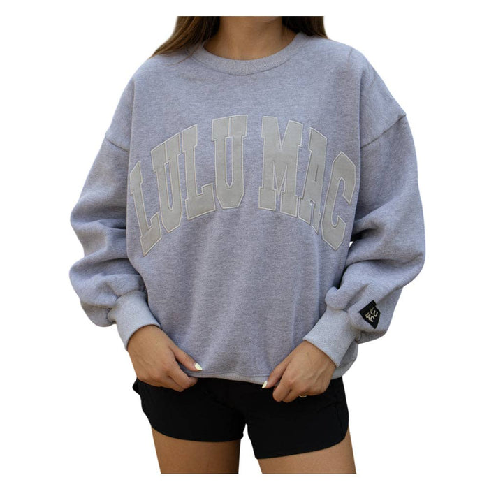 Lulu Mac Sweatshirt Light Grey with Grey Embroidery