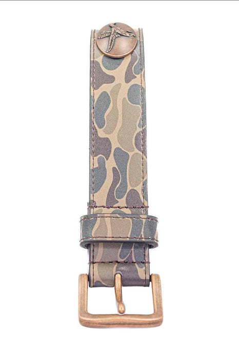 Buck Old School Camo Leather Belt- Available in 6 Sizes!