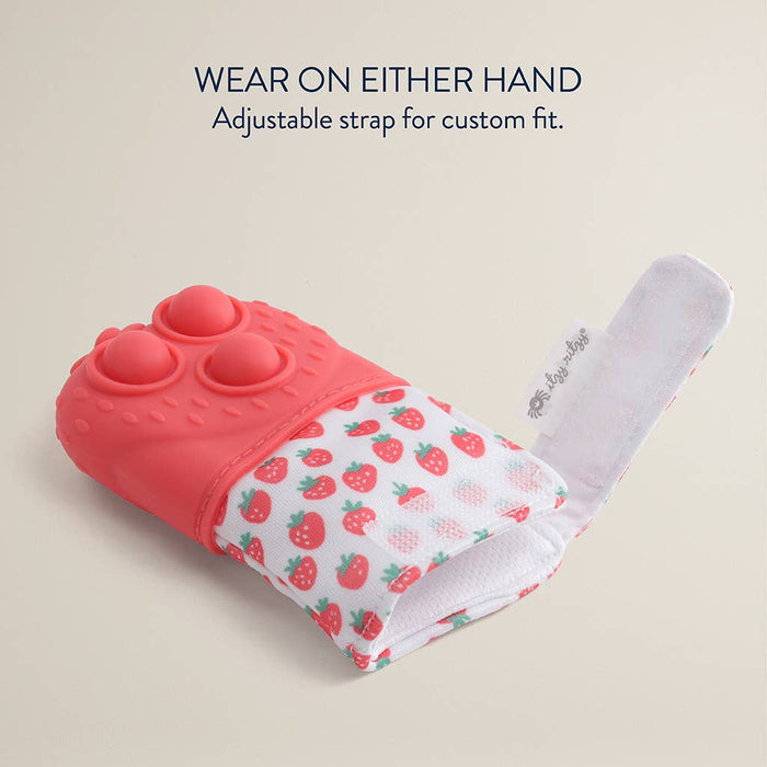 Itzy Mitt Pop™: Strawberry Sensory Teething Chew
