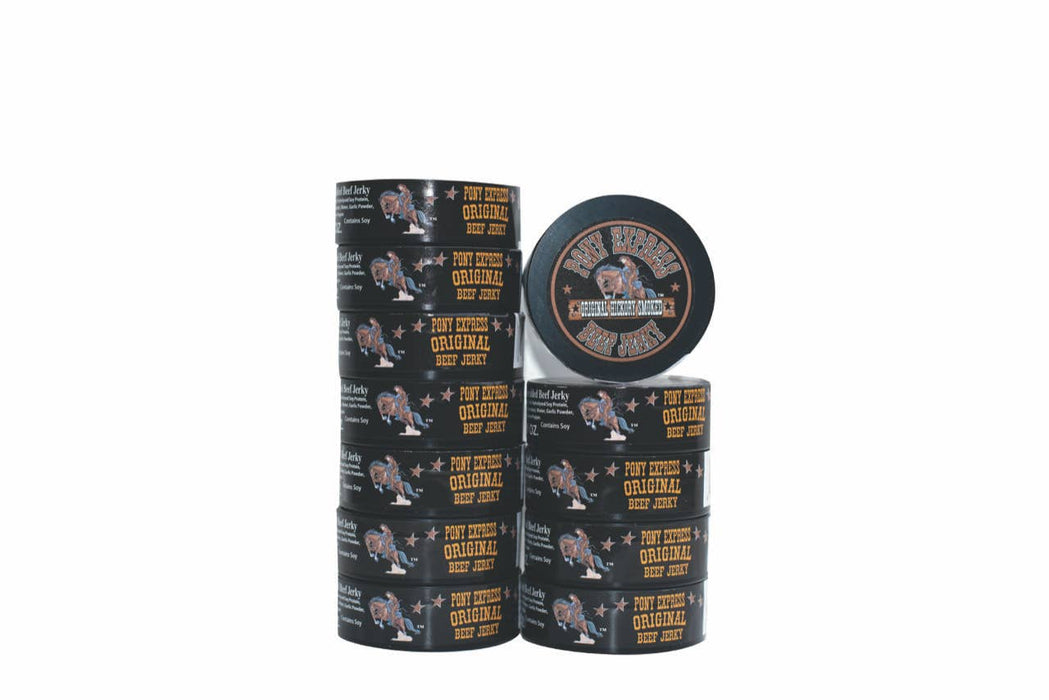 Pony Express Original Beef Jerky in a Tin