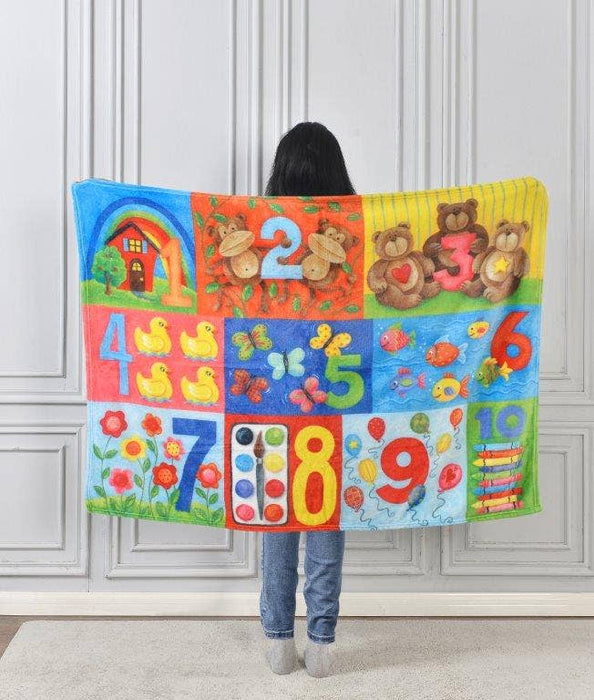 Count to 10 Plush Toddler Throw Blanket