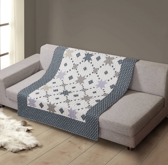 Midnight Stars Quilted Throw