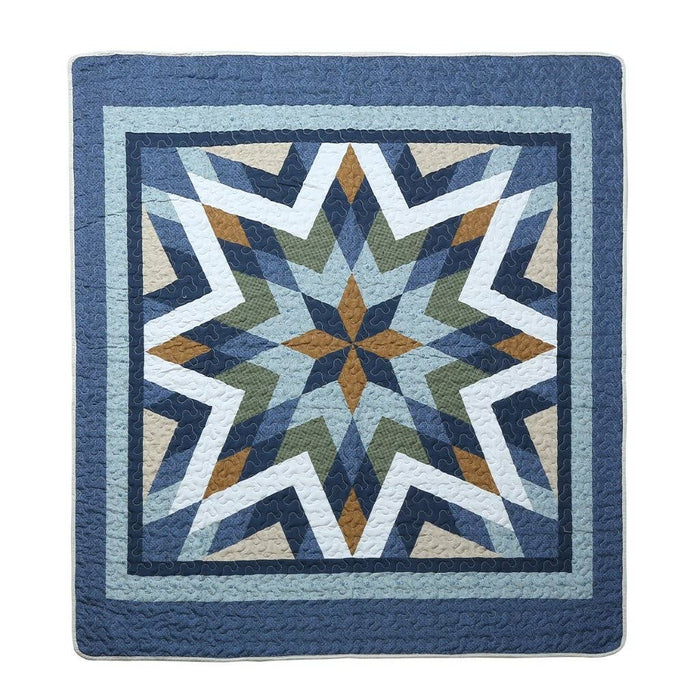 Virah Bella "Rhythmic Blossoms" Quilted Throw Blanket