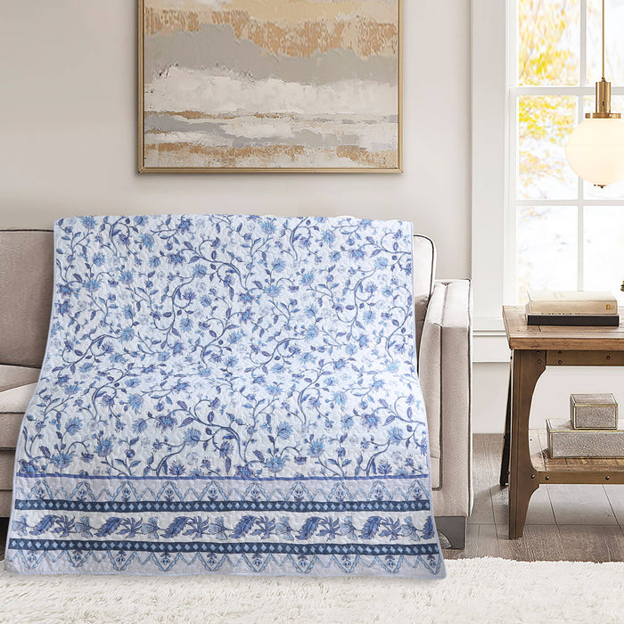 Jacobean Floral Microfiber Throw Blanket - 50" x 60"