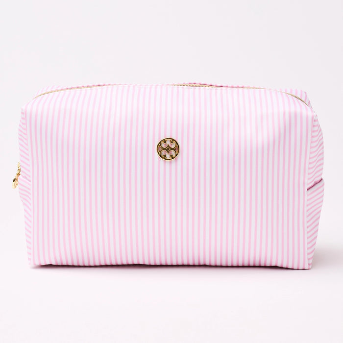 Lets Face It Makeup Bag | Pink Stripe