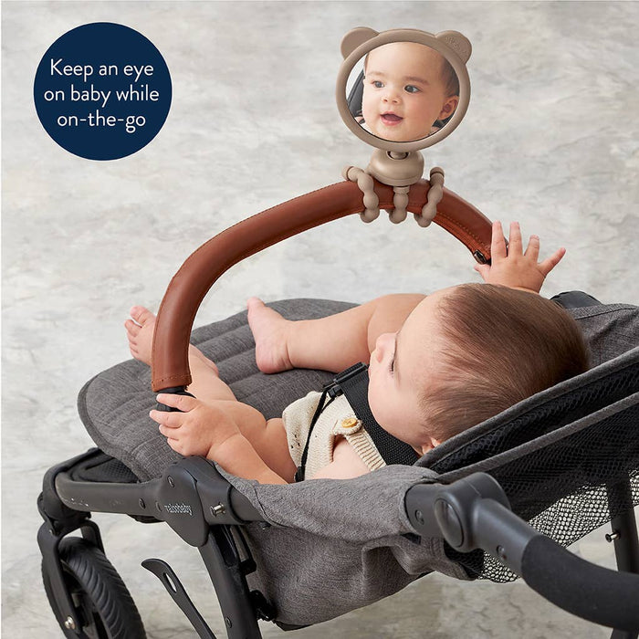 Itzy Peek Stroller Mirror™.  Bendable legs to attach wherever you need it.
