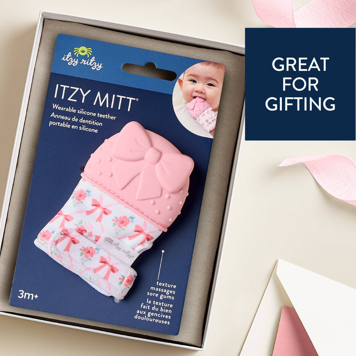 Itzy Mitt™ Silicone Teething Mitts: Bow