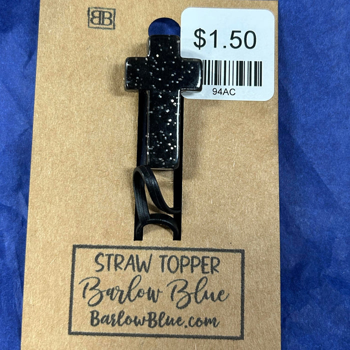 Cross Straw Toppers - 6 Colors!