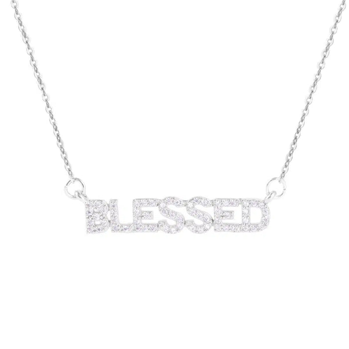 Blessed Monogram Necklace – Silver
