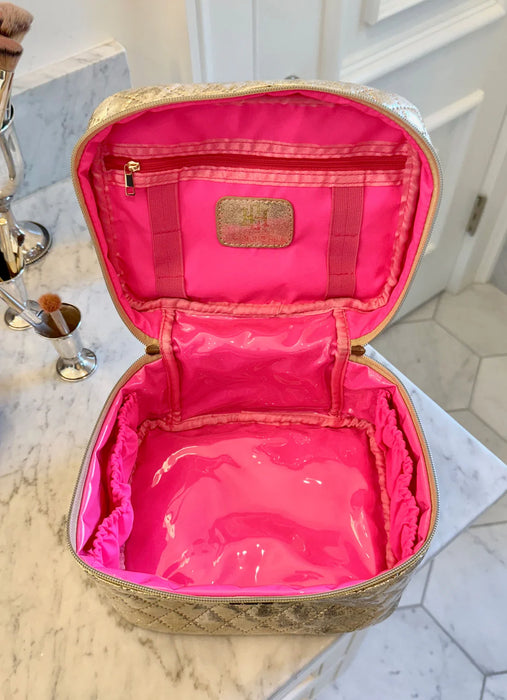 Hampton Train Case Champagne Pop by Caroline Hill