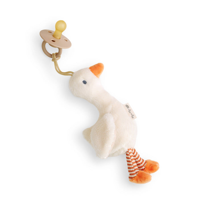 Goose: Bitzy Pal Natural Rubber Pacifier & Plush