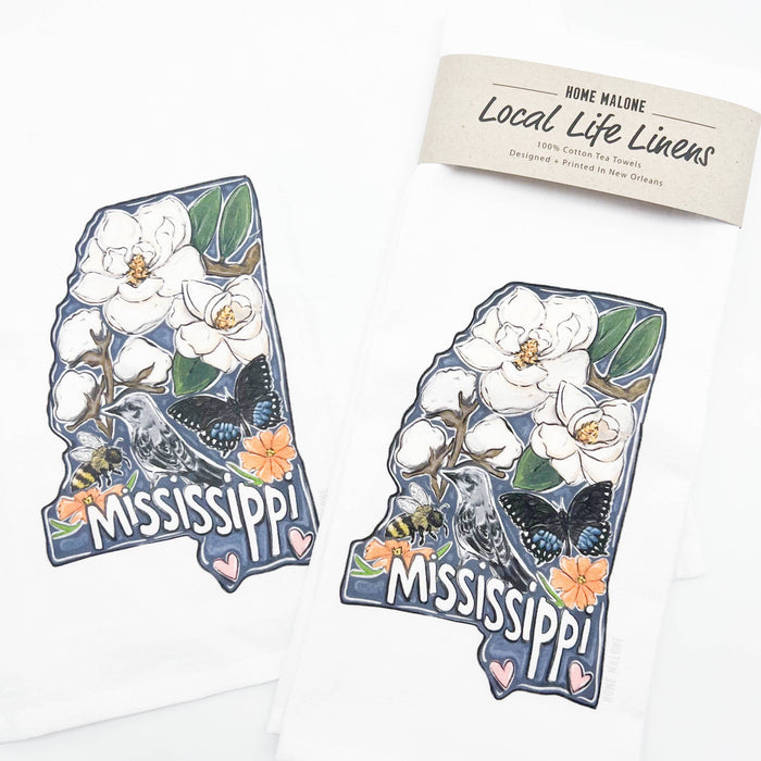 Mississippi Favorites Tea Towel
