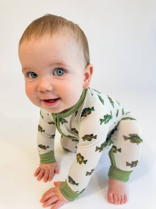 Lake Fish- Baby Convertible Zip PJs