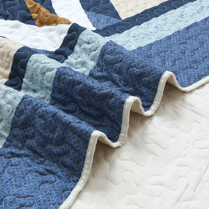Virah Bella "Rhythmic Blossoms" Quilted Throw Blanket