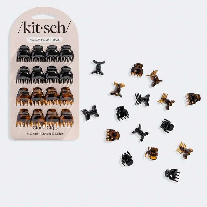 Black & Tort Micro Cloud Clip 16pc Set