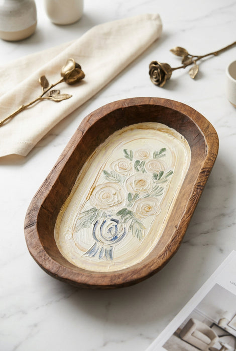Large Hand Painted Dough Bowls by Alex Ladner
