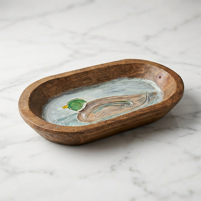 Large Hand Painted Dough Bowls by Alex Ladner