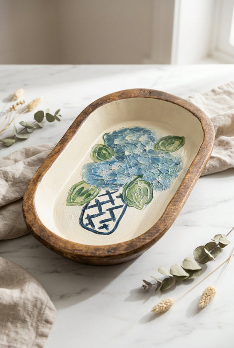 Large Hand Painted Dough Bowls by Alex Ladner