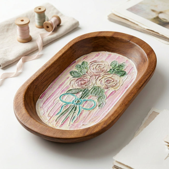Large Hand Painted Dough Bowls by Alex Ladner