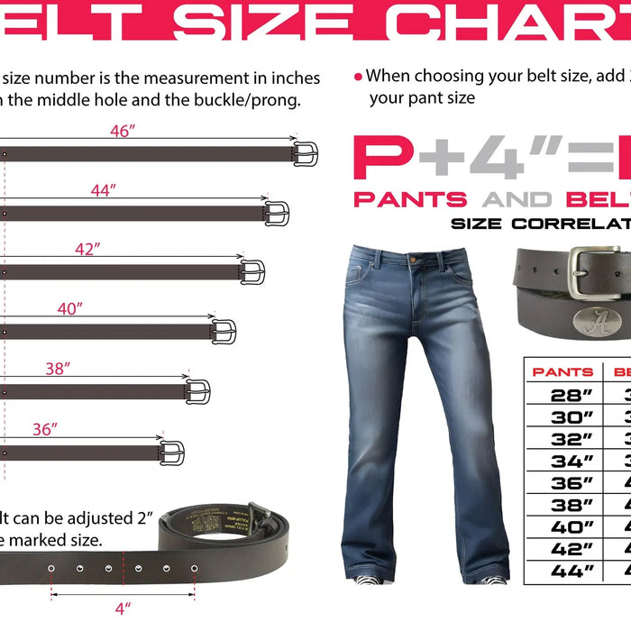 Old School Camo Collegiate Leather Belt - 2 Styles!