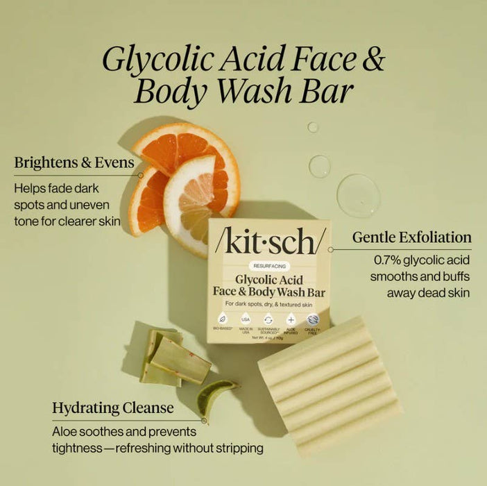 Glycolic Acid Exfoliating Face and Body Wash by Kitsch