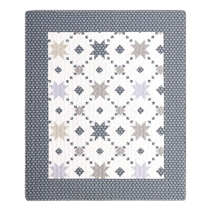 Midnight Stars Quilted Throw