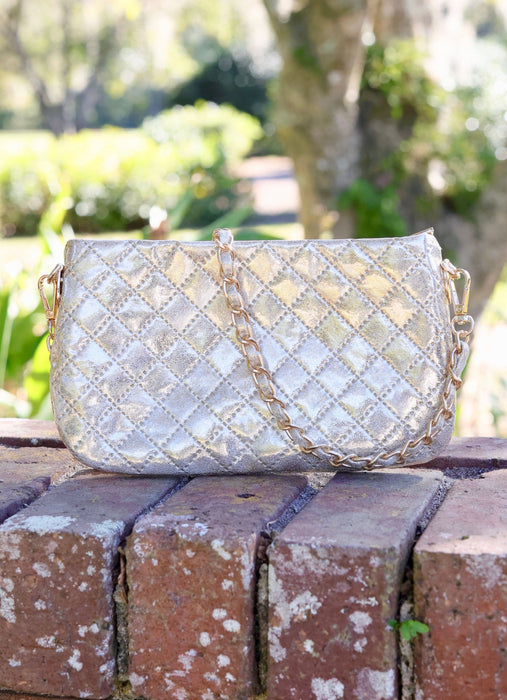 Livi Quilted Crossbody Purse Champagne Pop by Caroline Hill