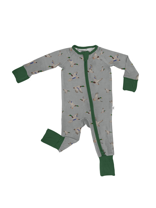 Mallards Ducks - Baby Convertible Zip PJs