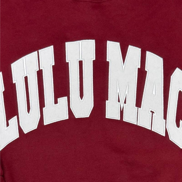 Lulu Mac Sweatshirt Maroon & White Embroidered Design