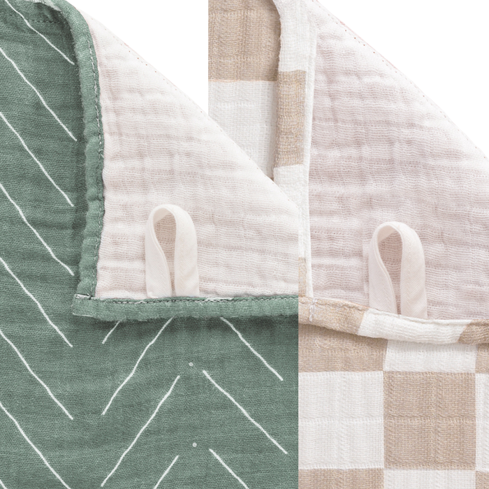 Breastfeeding Boss™: Toast Checkerboard Color.  Swaddle & Breastfeeding Cover in one.