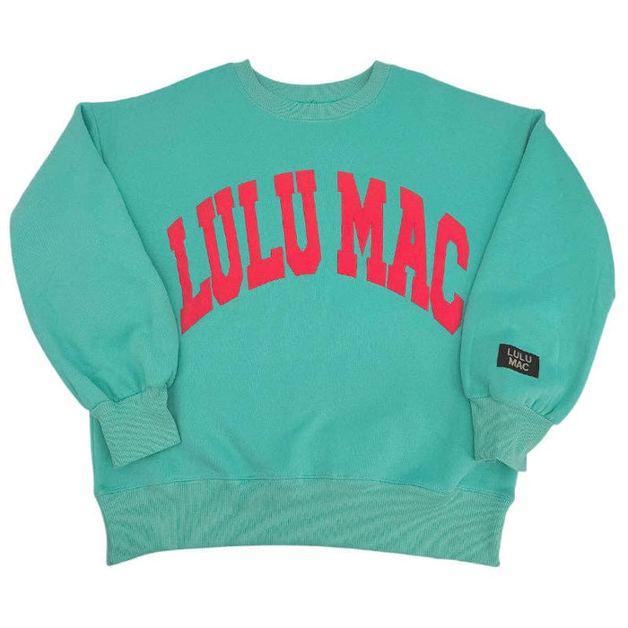 Lulu Mac Sweatshirt Coral & Mint Puff