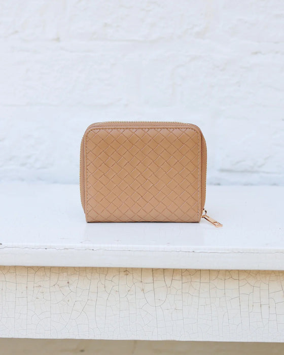 Blakely Wallet Woven Tan by Caroline Hill