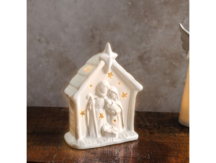 5.5" LED Ceramic Nativity