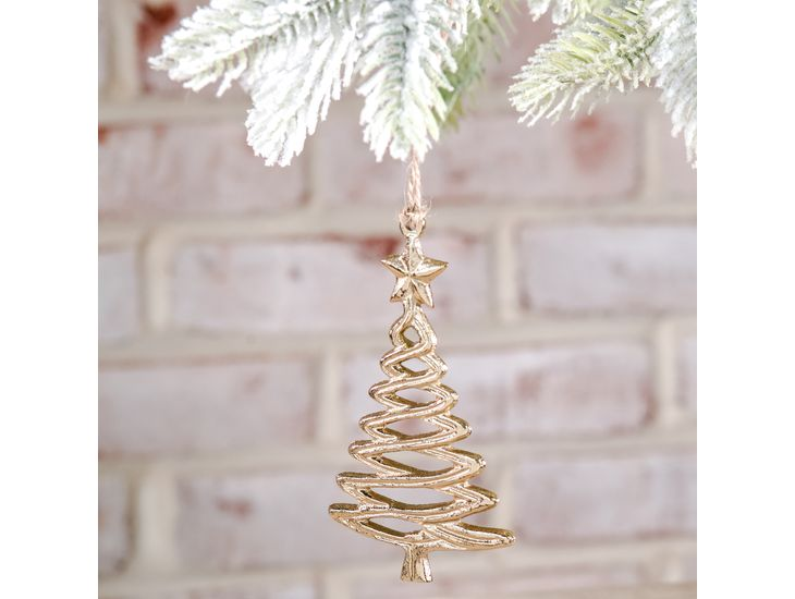 2.75" Gold Twisted Tree Ornament