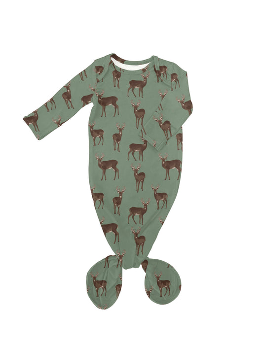 Deer - Knotted Infant Gown: 0-3 month