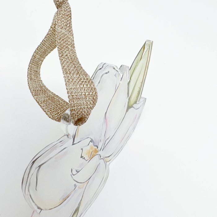 Magnolia Acrylic Ornament - Mississippi Floral Pretty Ornament