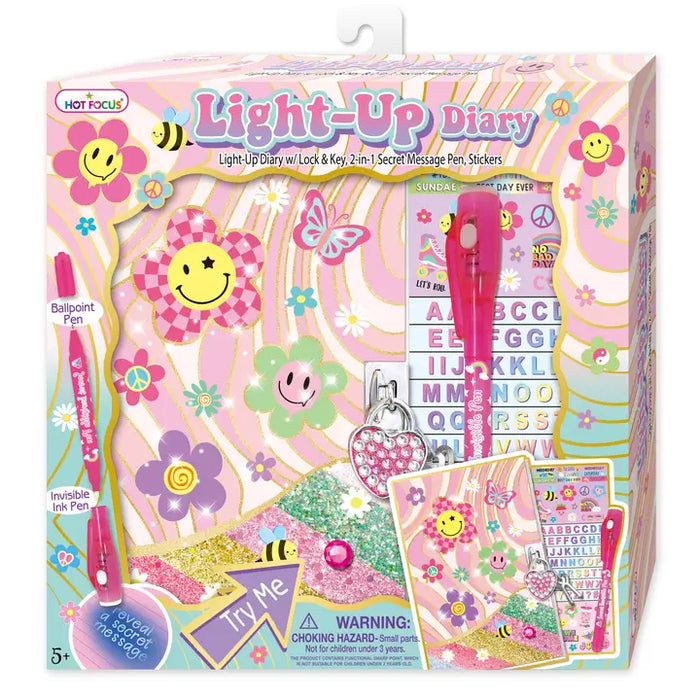 Groovy Flower Light Up Diary Set